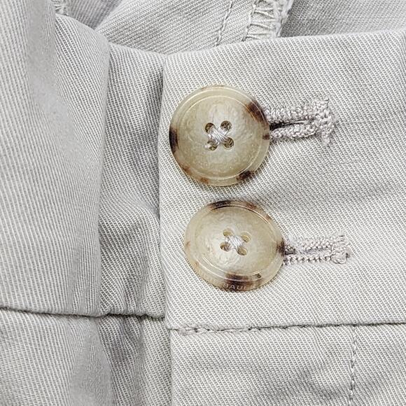 Eddie Bauer Pants Womens 16 Beige Blakely Wide Leg Chino Stretch Cotton Casual - Picture 2 of 14